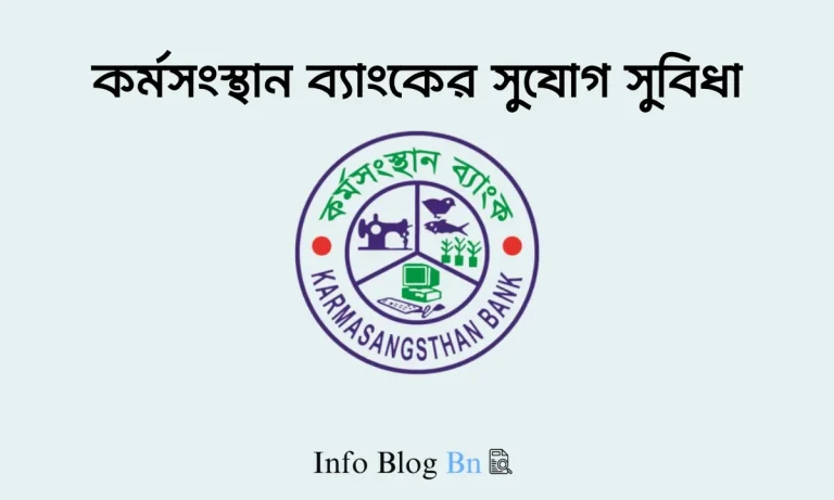 কর্মসংস্থান ব্যাংকের সুযোগ সুবিধা