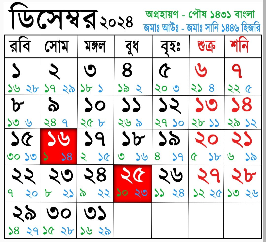 আরবি মাসের নাম ক্যালেন্ডার ২০২৪ (page 12)