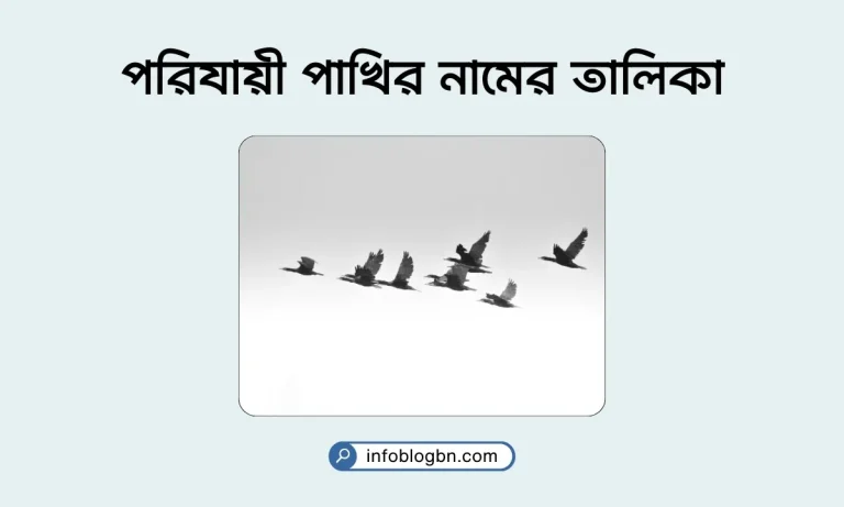 পরিযায়ী পাখির নামের তালিকা