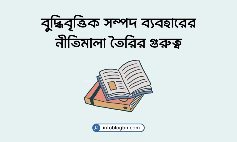 বুদ্ধিবৃত্তিক সম্পদ ব্যবহারের নীতিমালা তৈরির গুরুত্ব